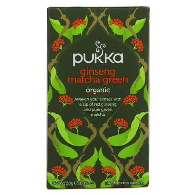 Pukka | Ginseng Matcha Green - Ginger, Green Tea, Lemongrass | 20 bags