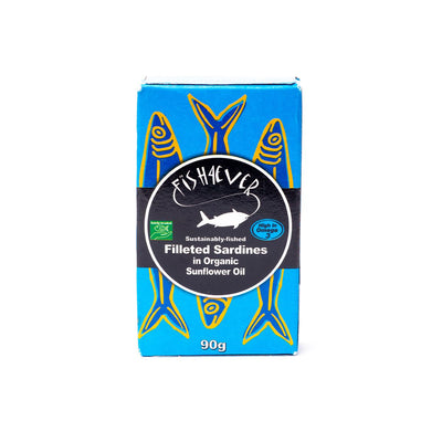 Fish4ever | Filleted sardines in org sunflower oil | 90g