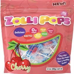 Zolli Pops | Cherry Sugar Free Lollipop Pouch 80g | 80g