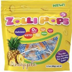 Zolli Pops | Pineapple Sugar Free Lollipop Pouch 80g | 80g