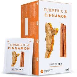 Nutratea | NutraTea Turmeric & Cinnamon - 20 Tea Bags | 20 sachet