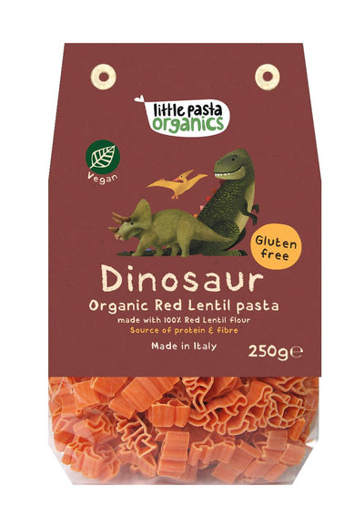 Little Pasta Organics | Red Lentil Dinosaur Pasta | 250G