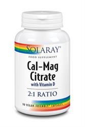 Solaray | Cal-Mag Citrate with Vitamin D - 90ct - veg caps | 90 capsule