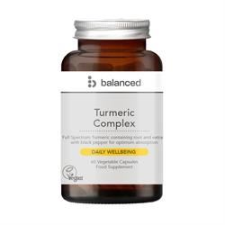 Balanced | Turmeric Complex 60 Veggie Caps - Reusable Bottle | 60 capsule