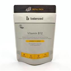 Balanced | Vitamin B12 30 Veggie Caps - Refill Pouch | 30 capsule