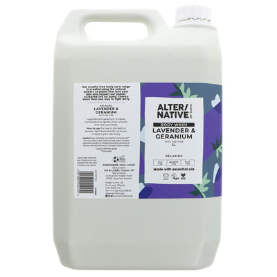 Alter/Native | Body Wash - Lavender & Geranium - Relaxing with tea tree | 5l