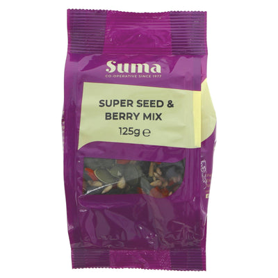 Suma Super Seed & Berry Mix: sunflower, pumpkin, goji & blueberries. Vegan & nutritious snack for any time of day!