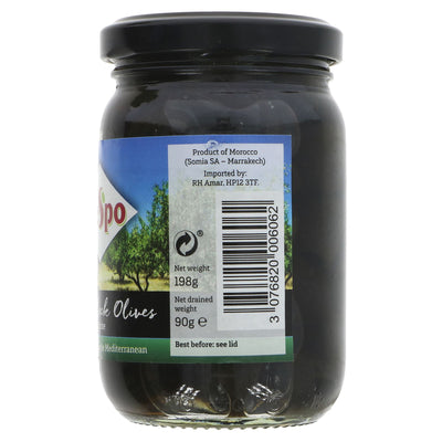 Crespo | Pitted Black Olives In Brine | 198G