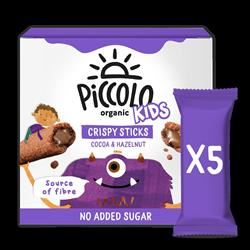 Piccolo | Piccolo Organic Crispy Sticks - Cocoa & Hazelnut 5x25g | 5x25g box