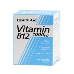 HealthAid | Vitamin B12 1000Ug - 50 Tablets | 50 tablet