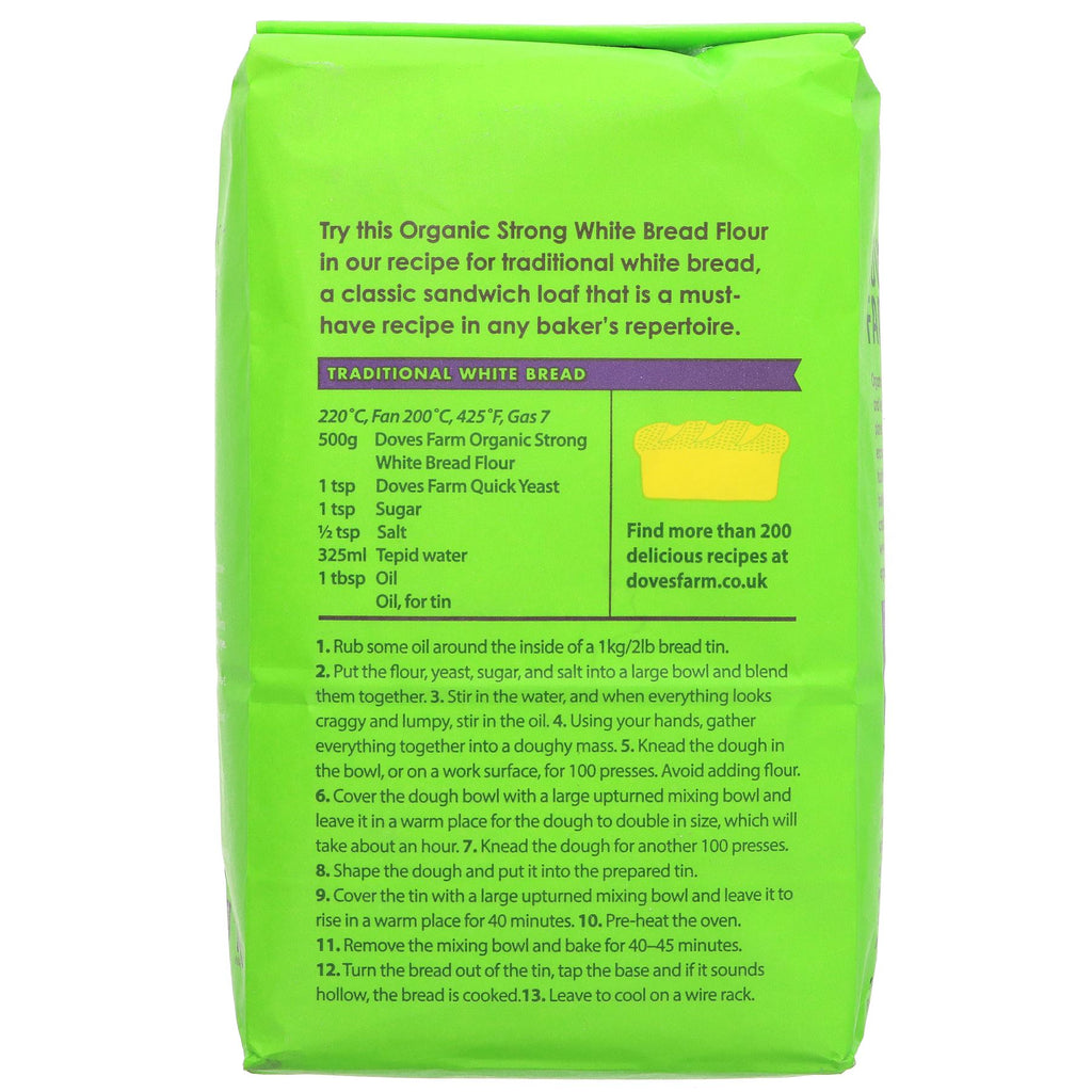 Doves Farm | Strong White Bread Flour - Green Bag Green Logo | 1.5kg