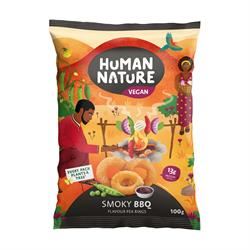 Human Nature | Human Nature Smoky BBQ Pea Rings 100g | 100g