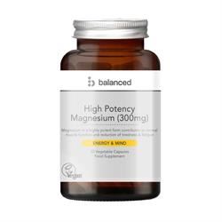 Balanced | High Potency Magnesium (300mg) 30 Veggie Caps - Reusable Bottle | 30 capsule