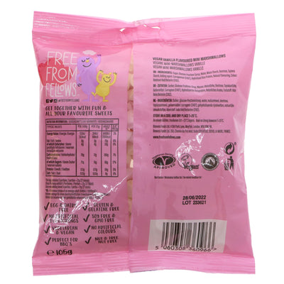 Free From Fellows Mini Pink & White Vanilla Marshmallows - Vegan & No Added Sugar!