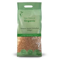 Just Natural Organic | Organic Sesame Seeds Unhulled 500g | 500g