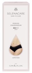 Selenacare | Menstrual undies HIPSTER Black Size L | 1 box