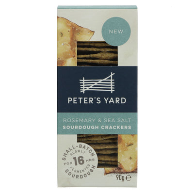 Vegan Rosemary & Sea Salt Crackers by Peter's Yard - no added sugar and perfect with goats cheese or as a snack.