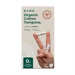 Dame | DAME Organic Cotton Tampons 16 Pack | 36g