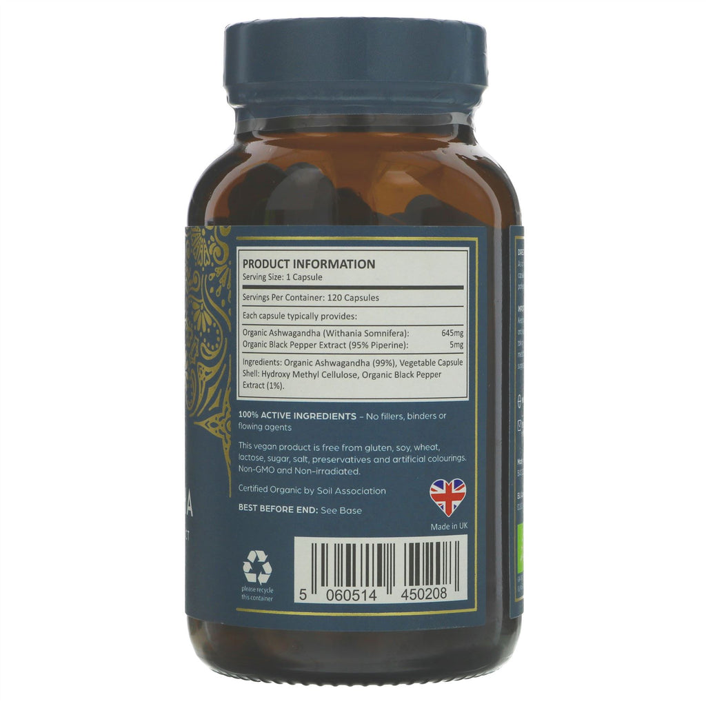 Ayurvediq Wellness | Organic Ashwagandha | 120 capsules