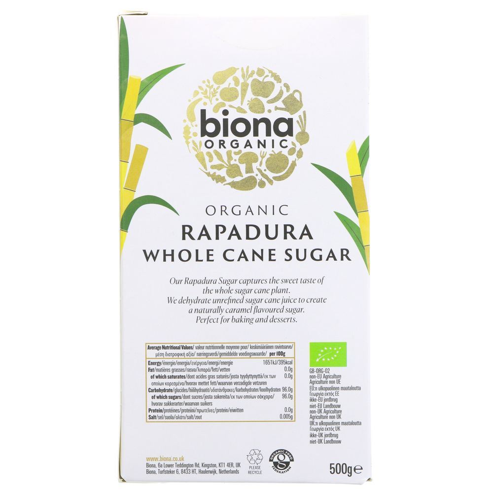 Organic vegan Rapadura/Sucanat sugar - rich caramel flavor perfect for baking & sweetening drinks. Unrefined wholefood guilt-free sweet tooth solution!