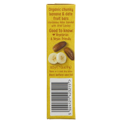 Organix | Banana & Date Chunky Fruit Bar - from 12 months | 6 x 17g