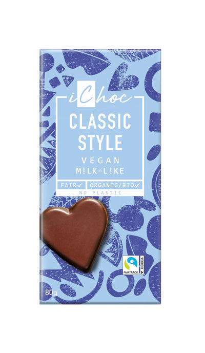 iChoc | Classic Style Vegan Chocolate Bar | 80g