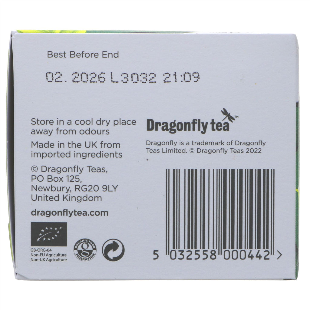 Dragonfly Tea | Lemon Pu'er Digestive Tea | 20 bags