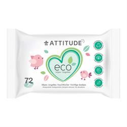 Attitude | Biodegradable Baby Wipes Fragrance-free 72 wipes | 370g