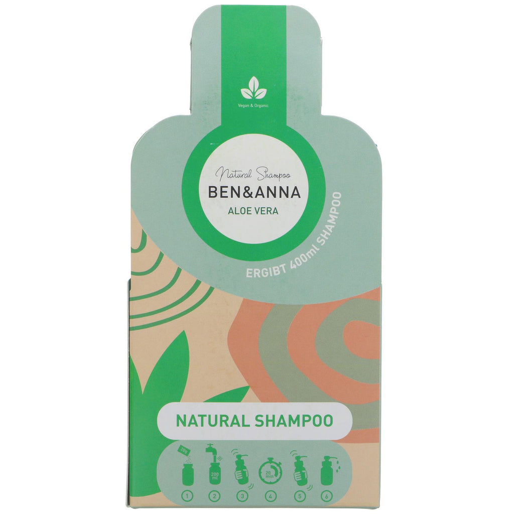 Shampoo Flakes - Aloe Vera by Ben & Anna. Vegan. Equivalent to 2 x 200ml. A natural and eco-friendly hair care option.