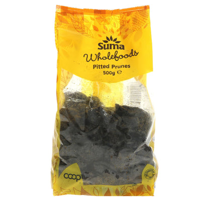 Suma Pitted Ashlock Prunes - Vegan, Sweet, Tangy, 500g