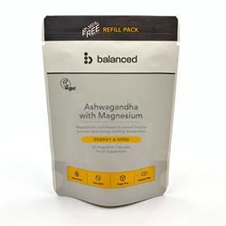 Balanced | Ashwagandha With Magnesium 30 Veggie Caps - Refill Pouch | 30 capsule