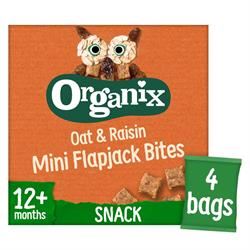 Organix | Organix Mini Oat & Raisin Flapjack Snacks Multipack (4x20g) | 4 x 20g box