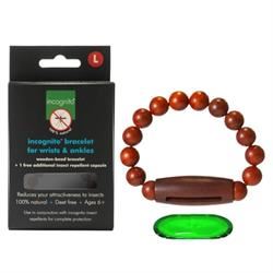 incognito | Wooden Bracelet With 2 Insect Repellent Capsules - Large | 1 box