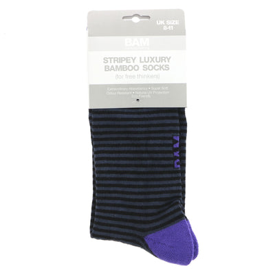 Bamboo Clothing | Mixed Narrow Stripe Socks 8-11 - Colours may vary | 1