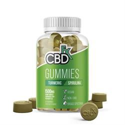 CBDfx | CBDfx Turmeric & Spirulina Gummies (60ct / 1500mg CBD Per Bottle) | 60gummies