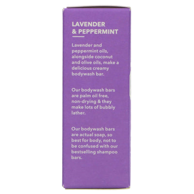 Indulge in lavender and peppermint with Ethique's vegan, Fairtrade solid body wash - guilt-free luxury.