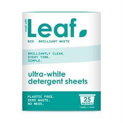 Wash With Leaf | Leaf Brilliant White Laundry Detergent Sheets 25pack | 116g