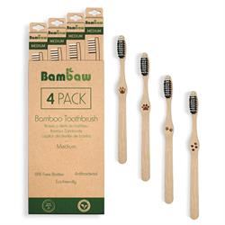 Bambaw | Bambaw | Bamboo toothbrushes (4-pack) | Medium | 4unit