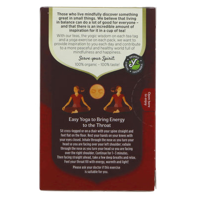 Organic and Vegan Yogi Tea with Echinacea, Rooibos, and Cardamom for physical balance and well-being.