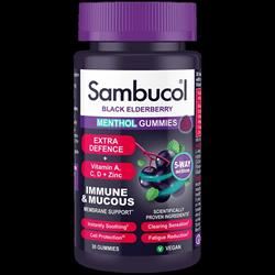 Sambucol | Sambucol Black Elderberry Extra Defence Menthol Gummies | 30gummies