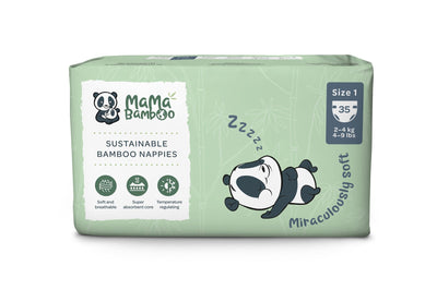 Mama Bamboo | Eco Nappies - Size 1 (Newborn) | 35pc