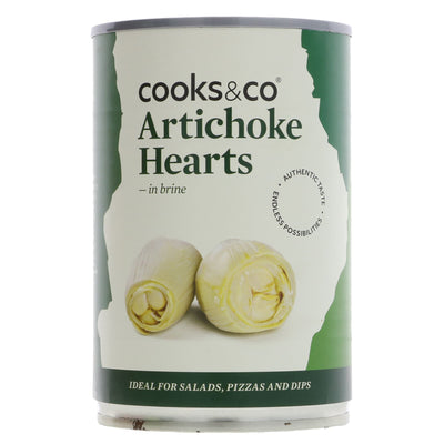 Cooks & Co Artichoke Hearts in Brine - Tangy & Delicious - Vegan & Gluten-Free - Perfect for Salads, Pizzas & Pasta.