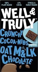 Well and Truly | Oat M&lk Chocolate with Dark Chocolate Covered Cocoa Nibs 90g | 90g