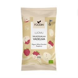 Foodin | FI Organic Raw White Chocolate Raspberry 50G | 50g