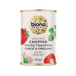 Biona | Organic Chopped Tomatoes with Garlic and Oregano 400g | 400g