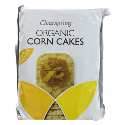 Gluten-free, organic and vegan corncakes by Clearspring, perfect for snacking anytime!