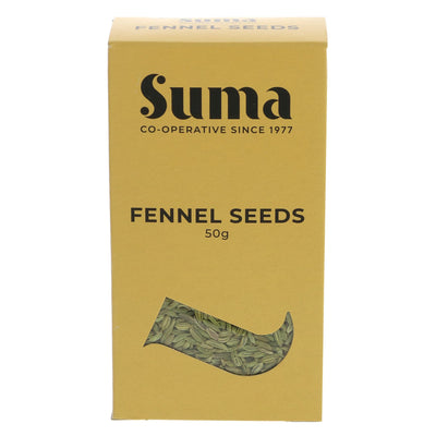 Suma Fennel Seeds – aromatic herb for your cooking, baking, or seasoning. Vegan. From Superfood Market.