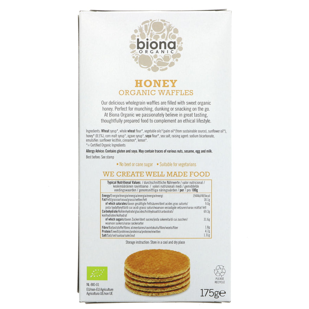 Biona | Honey Waffles | 175g