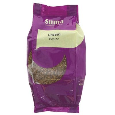 Suma Linseed/Flax: Vegan superfood rich in omega-3s, fiber, and protein. Add to smoothies, oatmeal, or baked goods. Nutty flavor.