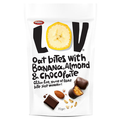 Pellito | LOV Banana Chocolate & Almond Bites | 70g